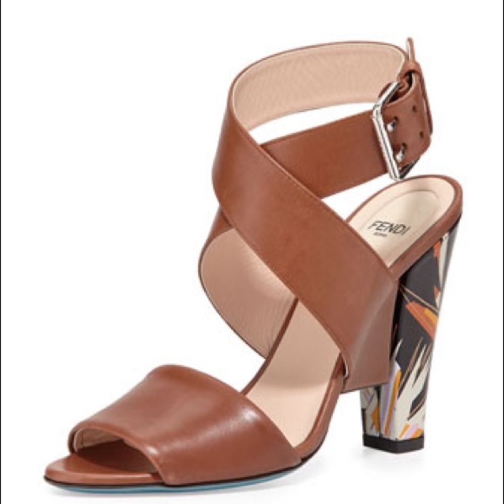 Fendi Birds of Paradise Heels, Size 36